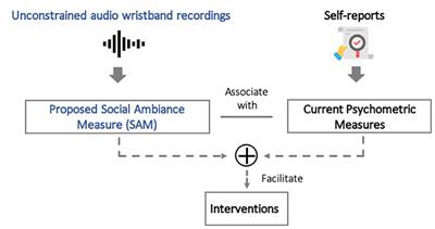 Privacy-Preserving Social Ambiance Measure From Free-Living Speech Associates With Chronic Depressive and Psychotic Disorders